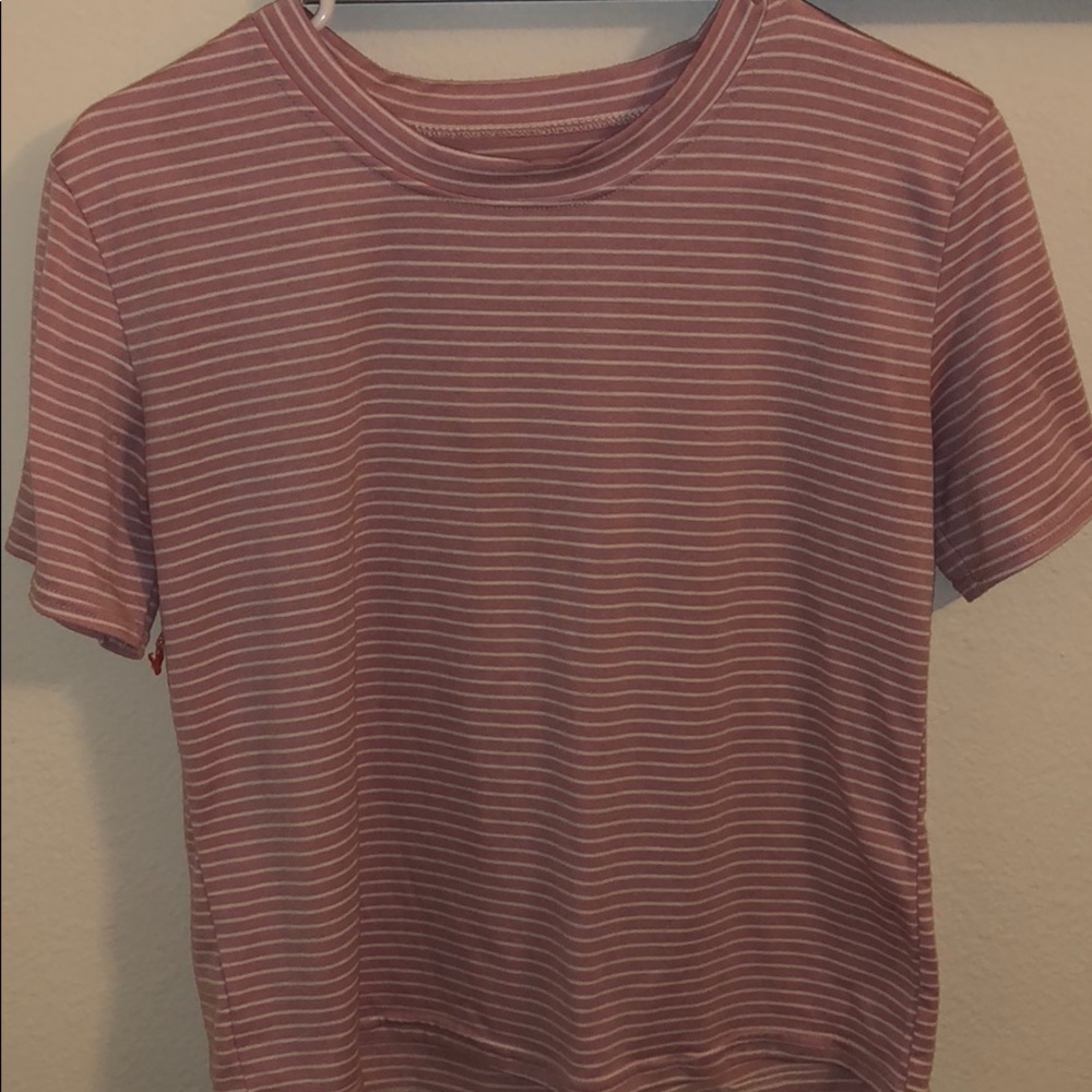 short sleeve pink top